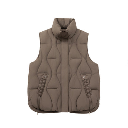 Dames gilet matelassé rembourré avec fermeture éclair pratique et poches hautes Chic und Stil