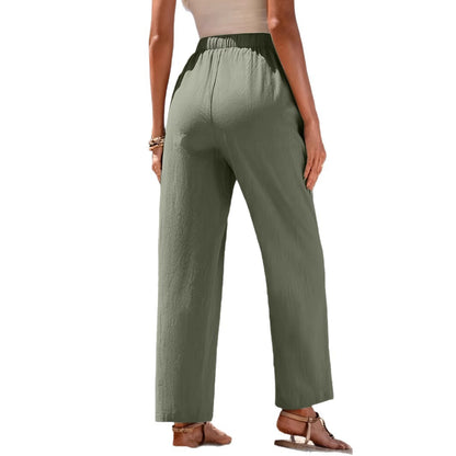 Women's beach pants, relaxed fit, with practical pockets and elastic waist Chic and Style