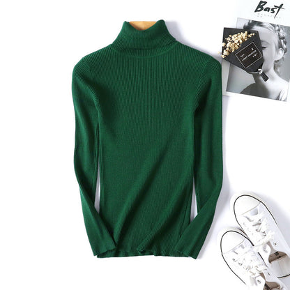 Pull à col roulé pour femmes en fin tricot côtelé Chic und Stil