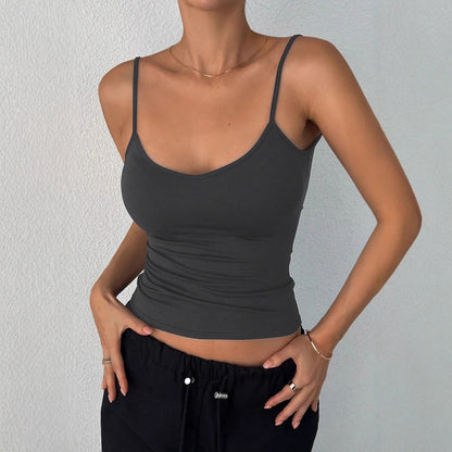 Dames débardeur de sport avec bretelles fines et coupe cintrée Chic und Stil