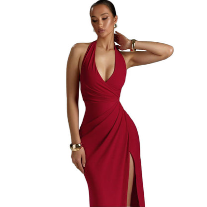 Robe de soirée sans bretelles en A pour femmes Chic und Stil