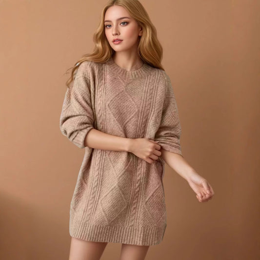 Femme Pull en tricot surdimensionné Chic und Stil