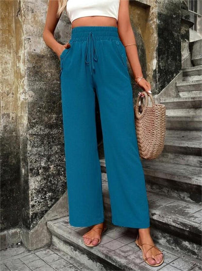 Ladies Wide Belt Light Chic Pants