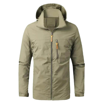 Functional waterproof jacket for men with adjustable hood Chic and Style