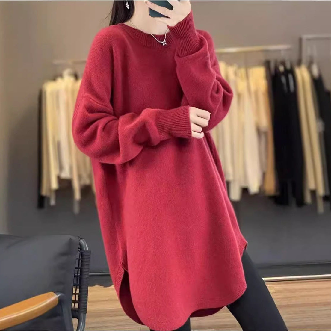 Pull décontracté pour femmes avec une coupe ample en laine de haute qualité Chic und Stil
