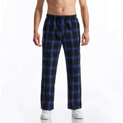 Men's flannel pajama pants with comfortable elastic waistband Chic and Style