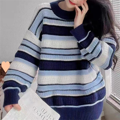 Pull décontracté pour femmes avec motif rayé texturé Chic und Stil