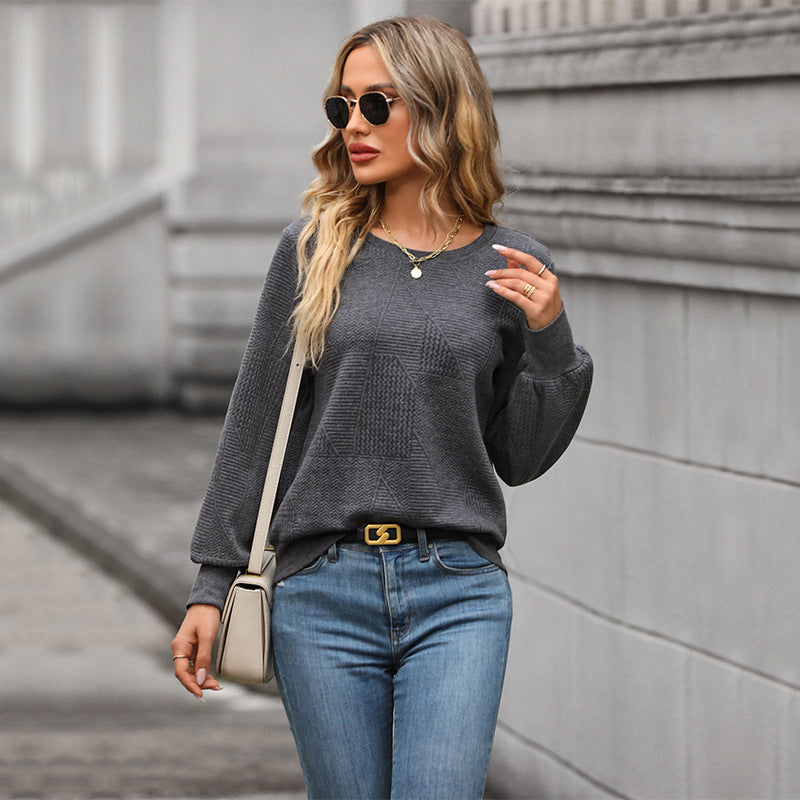 Pull-over en tricot décontracté pour femme avec motif texturé Chic und Stil