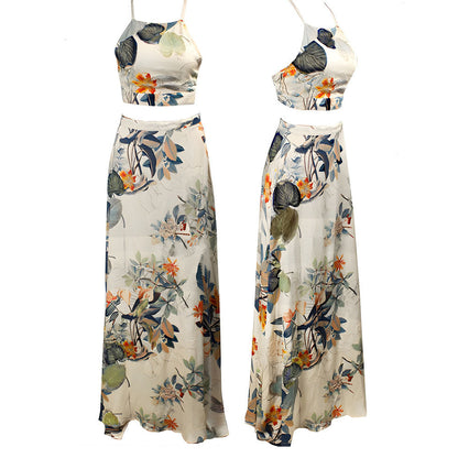 Dames Floral Deux-Pièces Set Chic und Stil