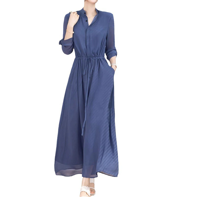 Robe Maxi Élégante pour Femme avec Taille à Cordon Chic und Stil