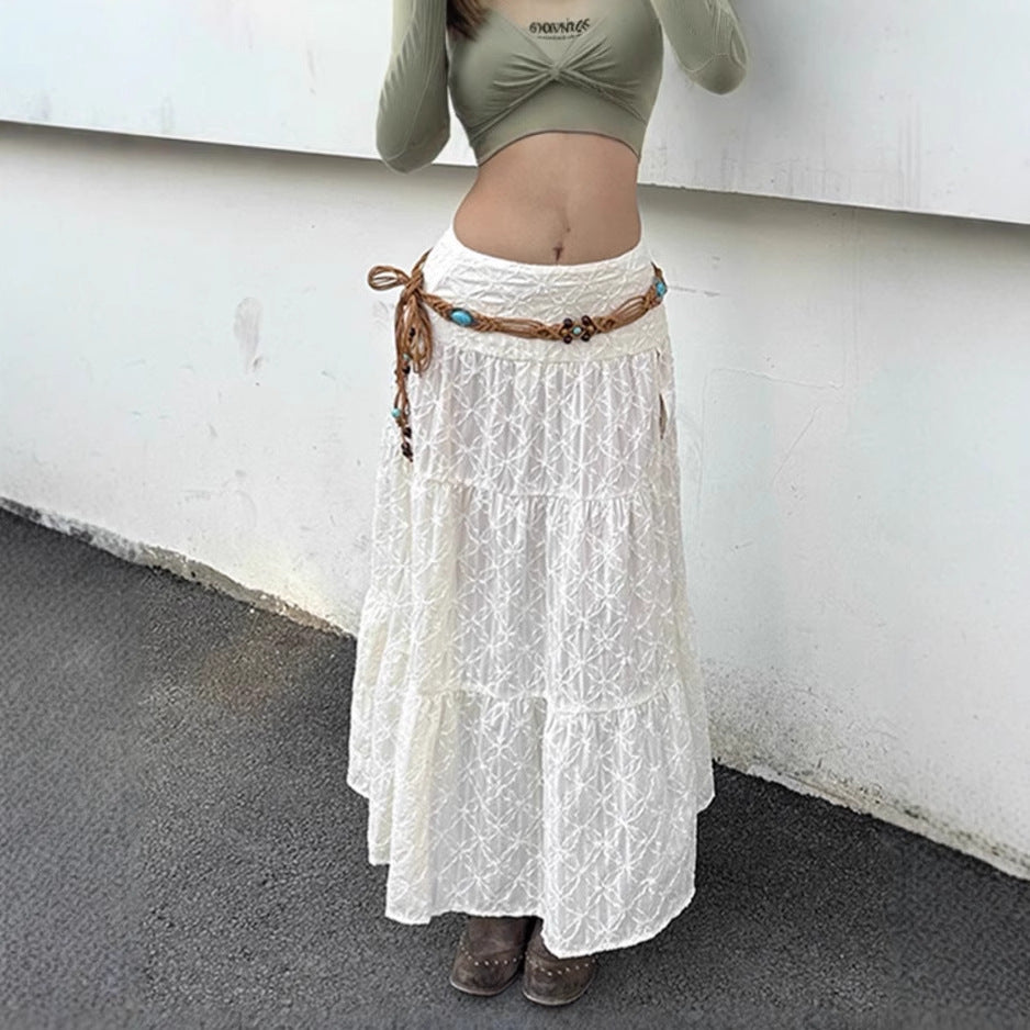 Jupe maxi femme avec broderie élaborée et taille élastique Chic und Stil