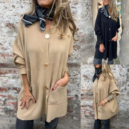 Dames Cardigan à la mode avec poches pratiques et fermeture à boutons Chic und Stil
