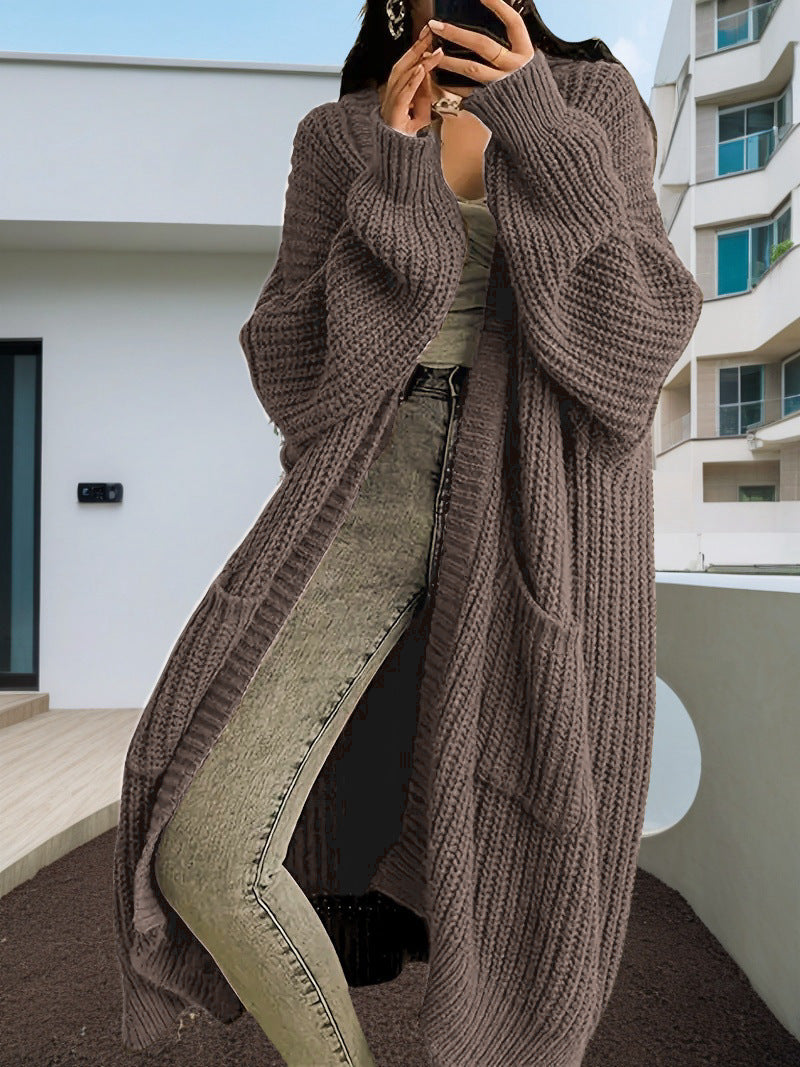 Cardigan long pour femmes avec une coupe décontractée et de grandes poches Chic und Stil