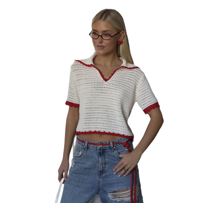 Pull crochet lâche pour femme Chic und Stil