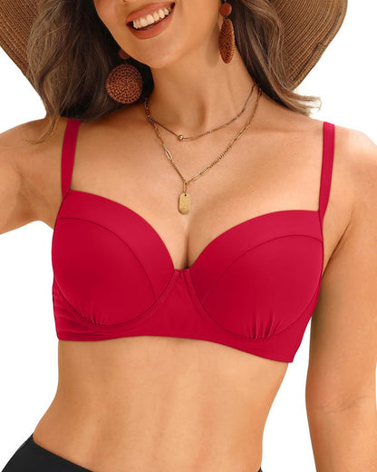 Bikini haut balconnet pour femmes avec des baleines de soutien et une coupe élégante Chic und Stil
