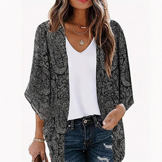 Veste kimono pour femmes avec motif tendance et coupe décontractée Chic und Stil