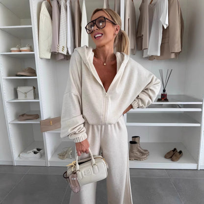 Dames combinaison en polaire confortable avec col montant et fermeture éclair Chic und Stil