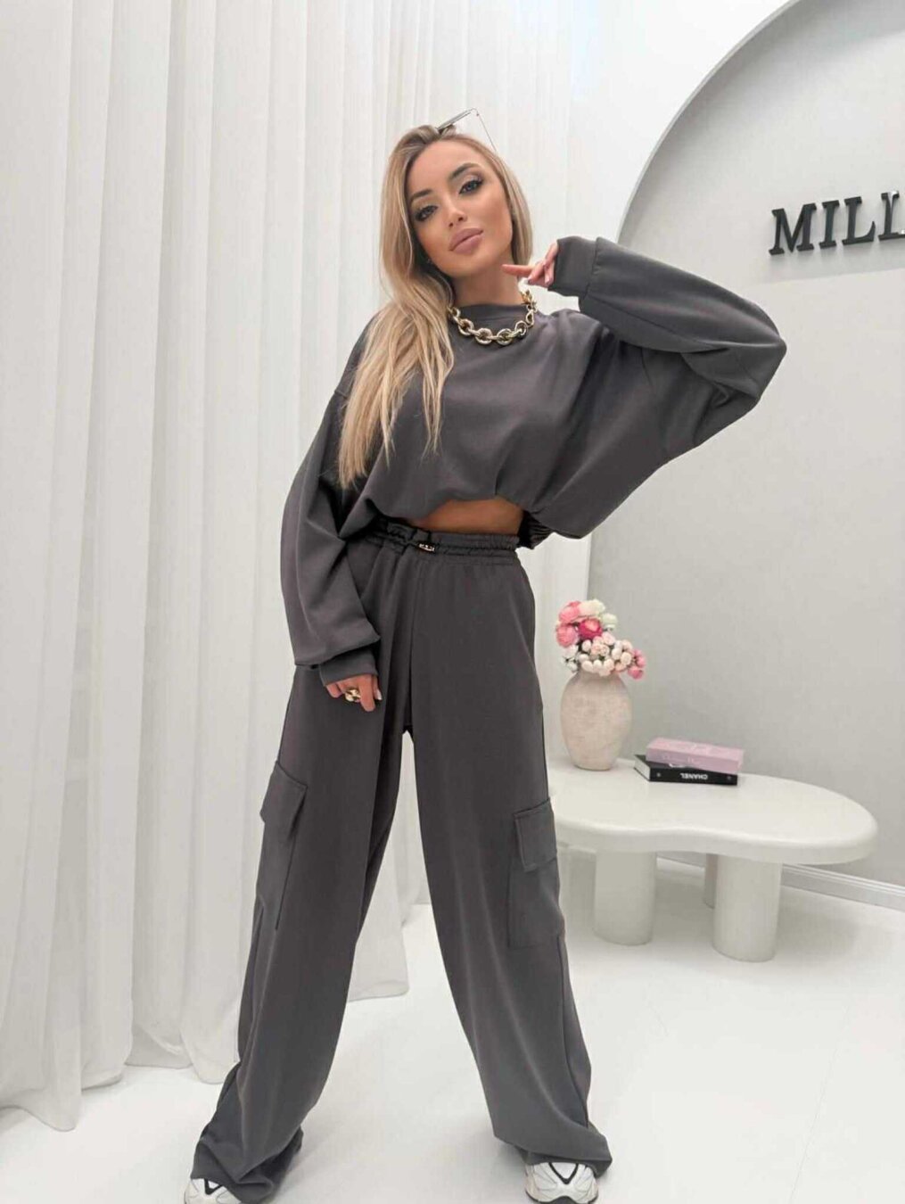 Dames Cozy Oversized Set Chic und Stil