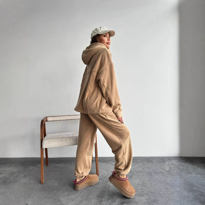 Chic and Style Women's Polar Lounge Pants and Hoodie Set
