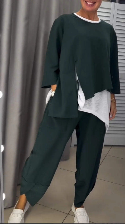 Dames ensemble de lounge décontracté avec des accents à la mode Chic und Stil