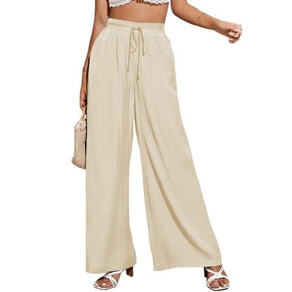 Wide palazzo pants for women with elastic waistband Chic und Stil
