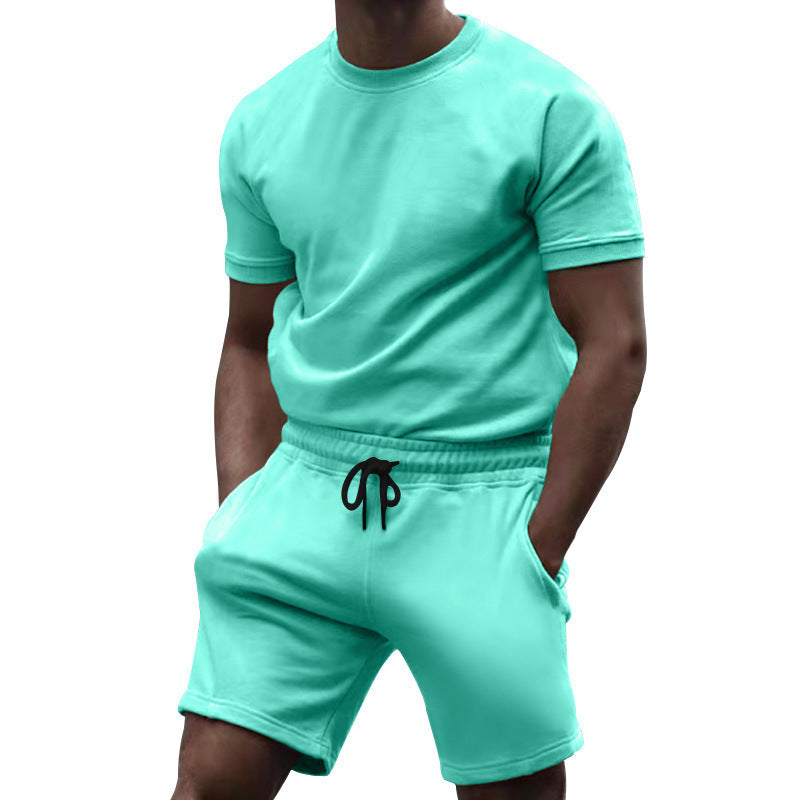 Casual sports set for men with high-quality crew neck and elastic waist Chic und Stil