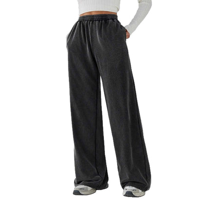 Loose fleece pants for women with elastic waistband and side pockets Chic and Style