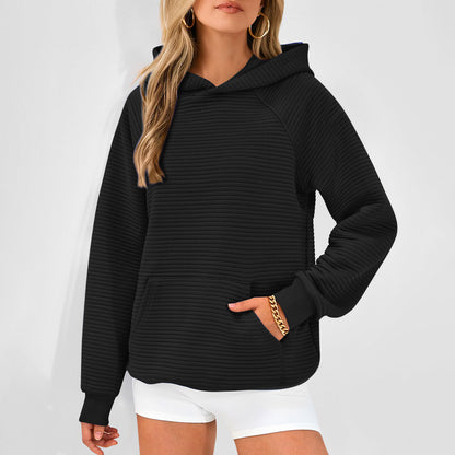 Pull à capuche pour femmes en tissu texturé Chic und Stil
