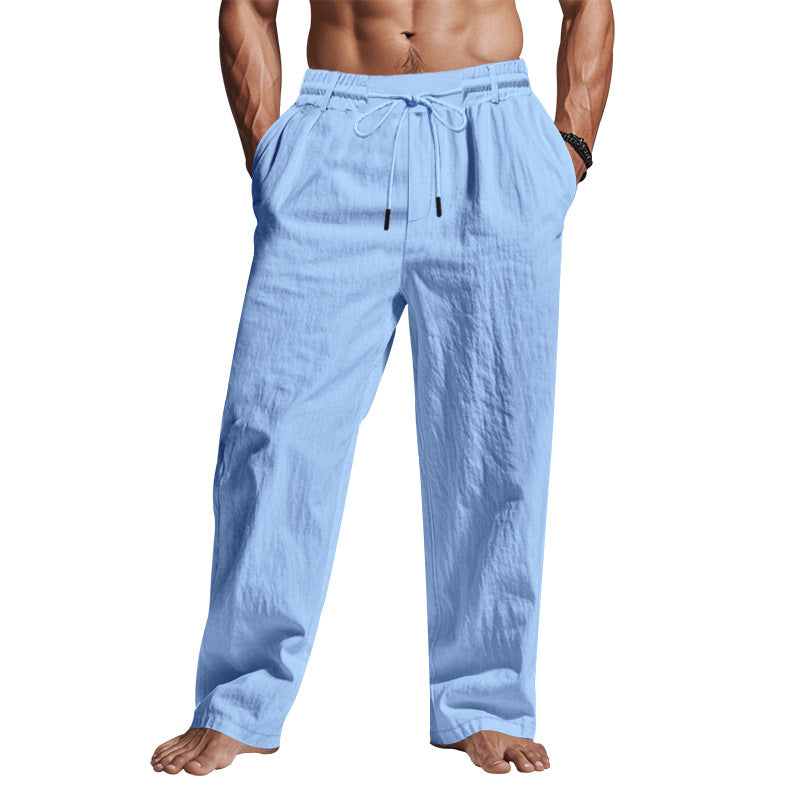 Casual Beach Pants for Men with Adjustable Drawstring and Convenient Side Pockets Chic and Style