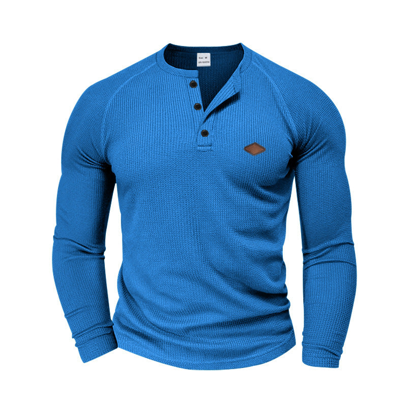 Chemise à manches longues pour hommes en tissu texturé avec des boutons pratiques Chic und Stil