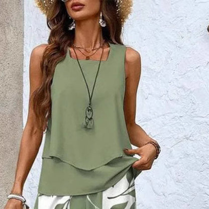 Women elegant leaf pattern wide pants set Chic and Style