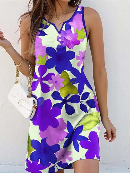 Robe d'été pour femmes avec design floral en aquarelle Chic und Stil