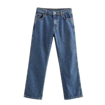 High-waisted wide-leg women's jeans Chic und Stil