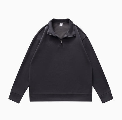 Chic und Stil women's fleece sports pullover with short zipper