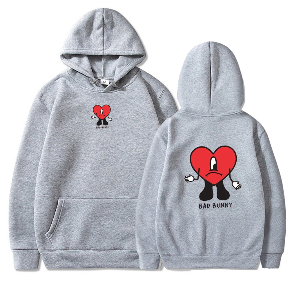 Pull à capuche pour femmes avec motif cœur créatif Chic und Stil
