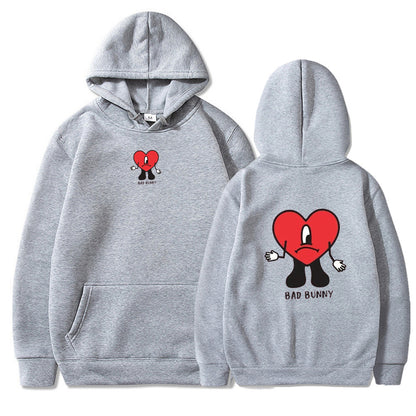 Pull à capuche pour femmes avec motif cœur créatif Chic und Stil