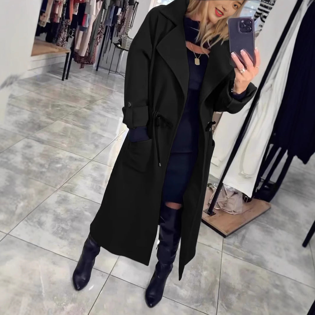 Dames Élégante et polyvalente veste à nouer à la taille Chic und Stil