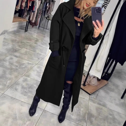 Dames Élégante et polyvalente veste à nouer à la taille Chic und Stil