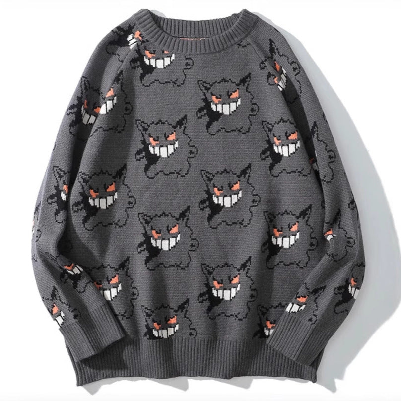 Dames Pull confortable avec motif graphique joyeux Chic und Stil