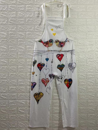 Dames combinaison salopette imprimé artistique Chic und Stil