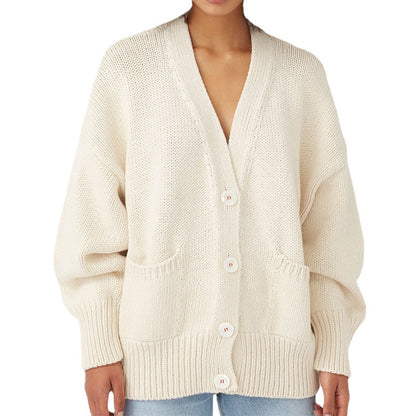 Dames Gros Tricot Cardigan Chic und Stil