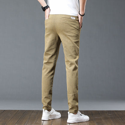 Casual cotton pants for men with adjustable waist and practical pockets Chic and Style