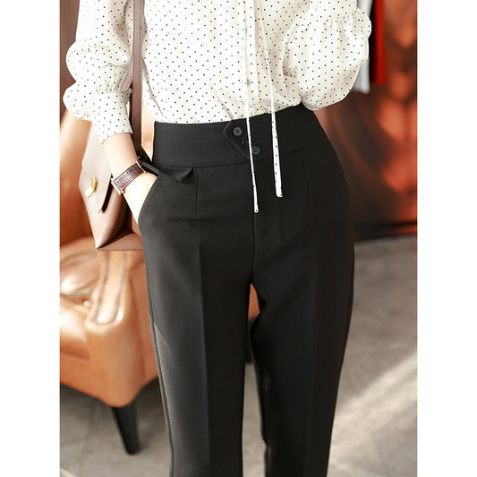 Pantalon tailleur haut à taille haute pour femmes Chic und Stil 1750846961