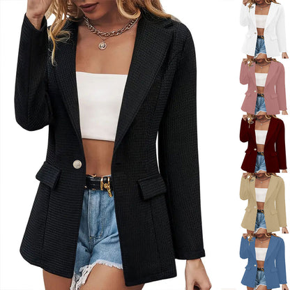 Dames Élégante Veste Blazer Structurée Chic und Stil