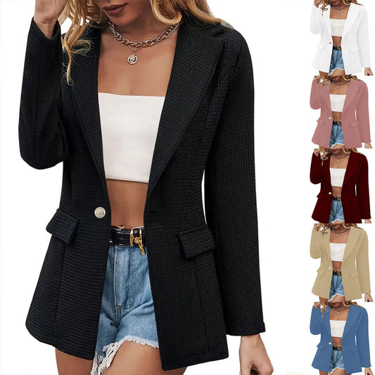 Dames Élégante Veste Blazer Structurée Chic und Stil