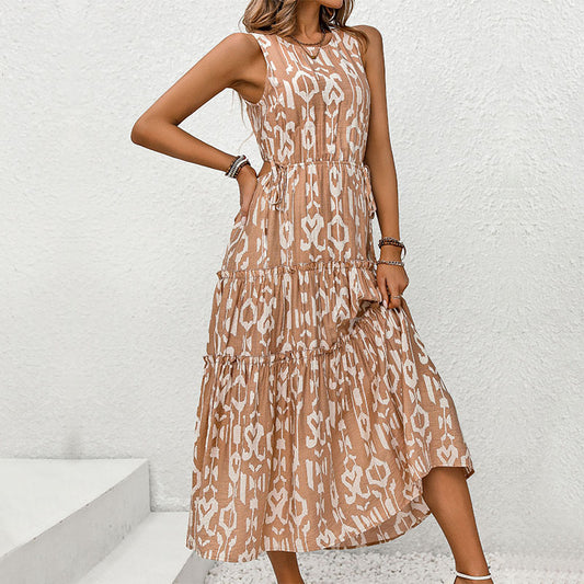 Robe maxi à volants pour femmes Chic und Stil
