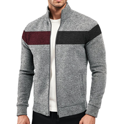 Veste zippée sportive pour hommes avec design structurel Chic und Stil