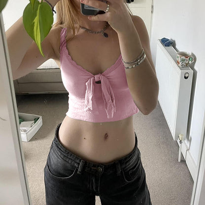 Dames haut débardeur à nouer devant Chic und Stil