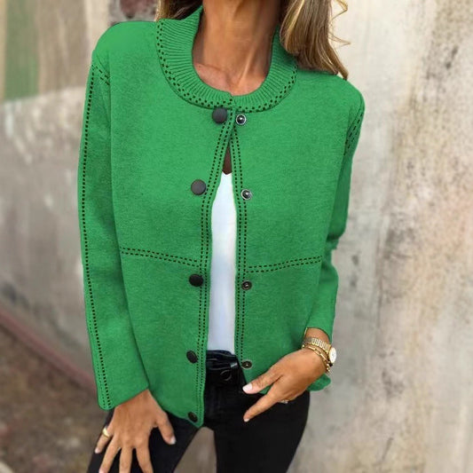 Dames Gilet ample en tricot avec boutons et coutures décoratives Chic und Stil