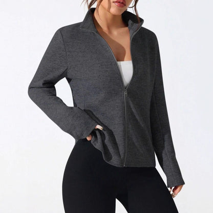 Functional fleece jacket for women with high collar and full zip Chic und Stil